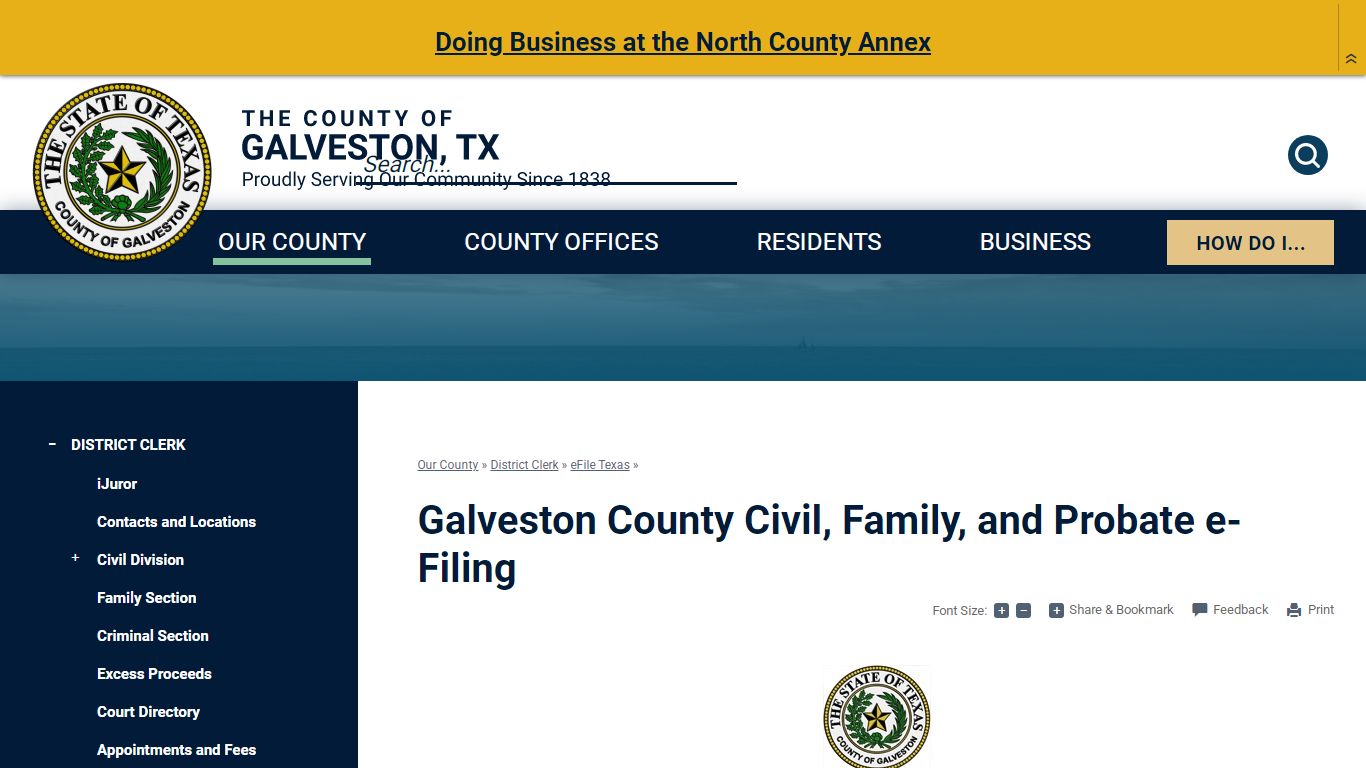 Galveston County Civil, Family, and Probate e-Filing | Galveston County, TX
